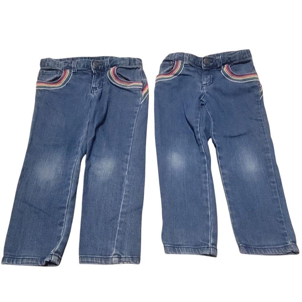 Carters jeans with rainbow accent